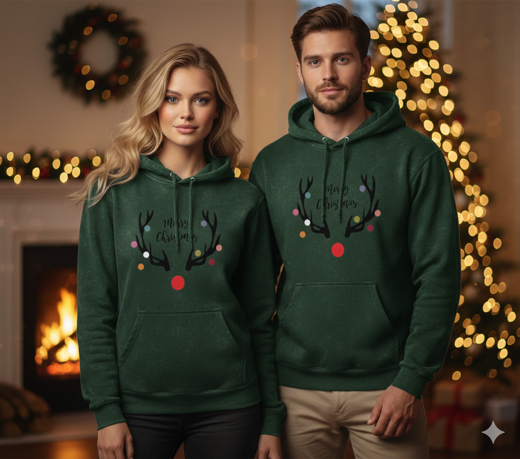 HOLIDAY VIBES ONLY | Storm BRN Xmas Antler Hoodie