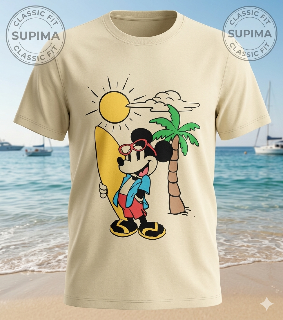 MICKEY Beach Day Icon – Premium Supima Cotton Tee