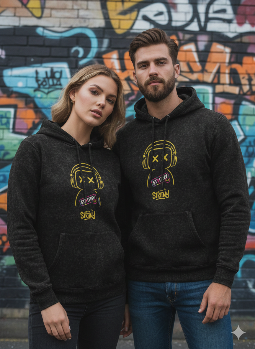 STRITNY Acid Wash Oversized Hoodie