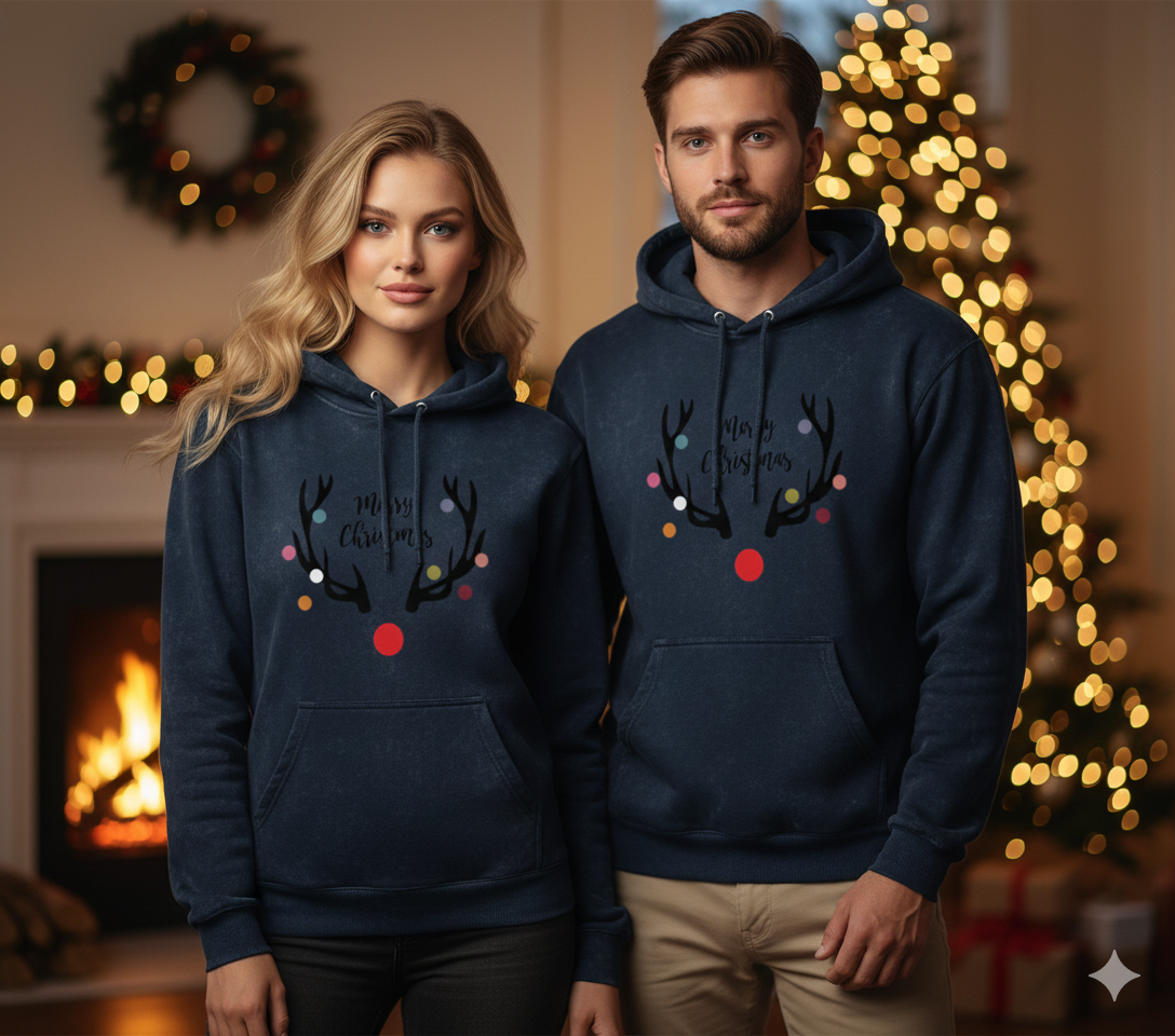 HOLIDAY VIBES ONLY | Storm BRN Xmas Antler Hoodie