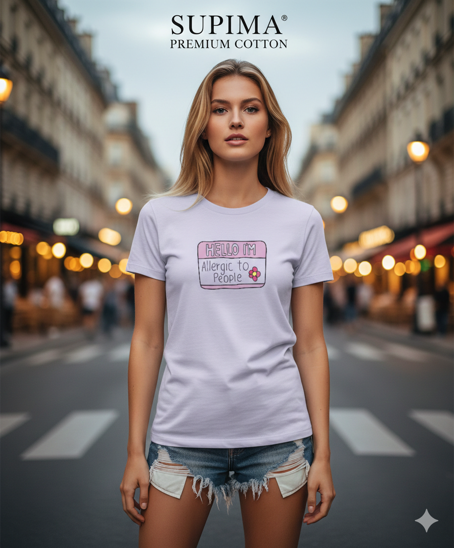 💜 "Allergic to People" Supima Tee