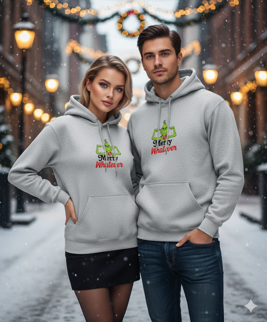 “Merry Whatever” Holiday Attitude Hoodie – Anti-Holiday Vibes