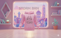 The Nerdy Cat PUFF Print Hoodie for Girls (0-13 Yrs)