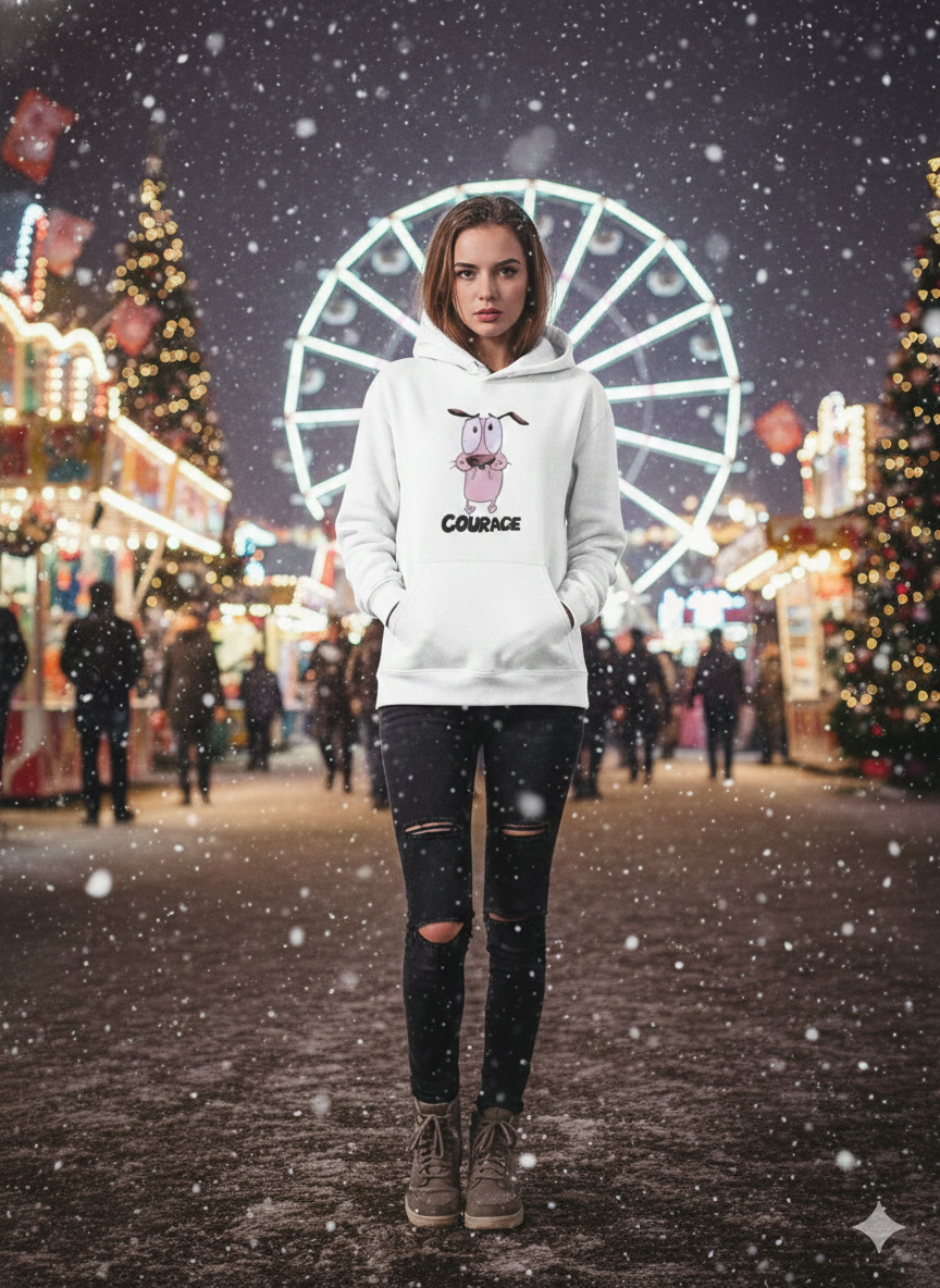 Courage Hoodie – Heavyweight Cotton Fleece for Cozy Girl Vibes