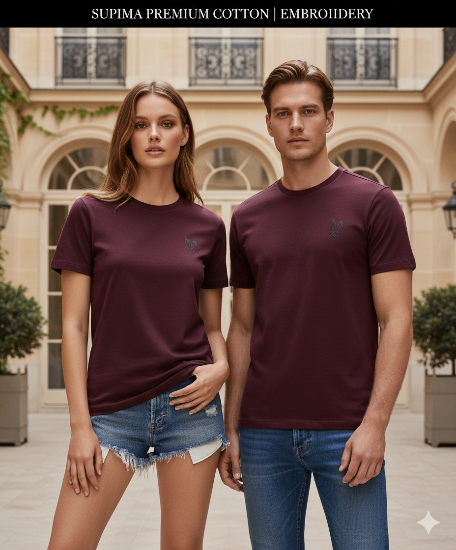 Silent Love — Valentine Embroidered Supima Tee