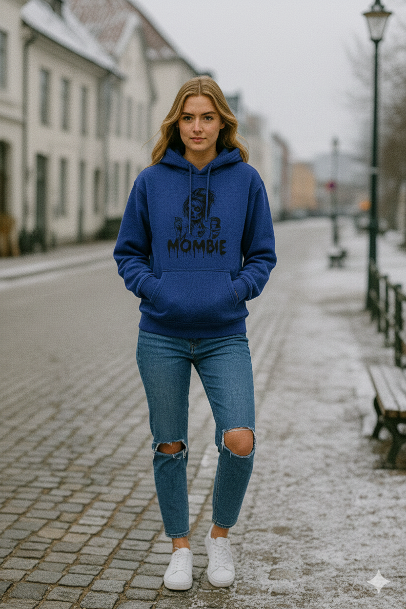 "Mombie" Zombie Hoodie - Heavyweight Cotton Pullover