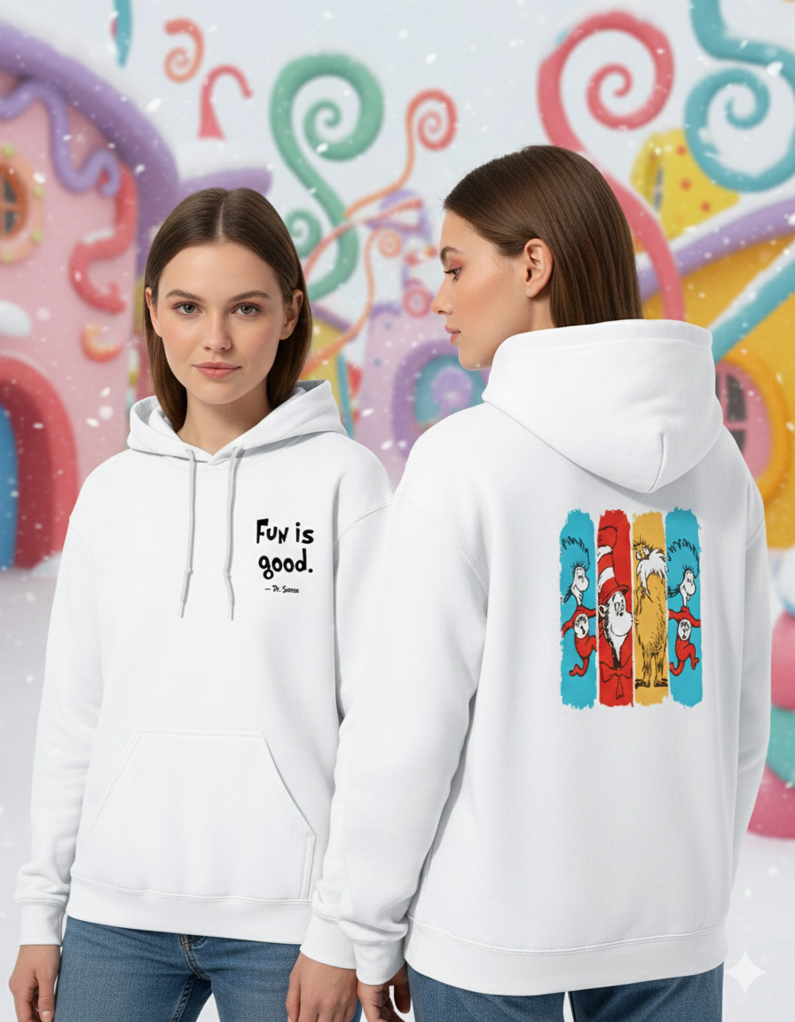 "Fun Is Good" & Iconic Seuss Crewneck