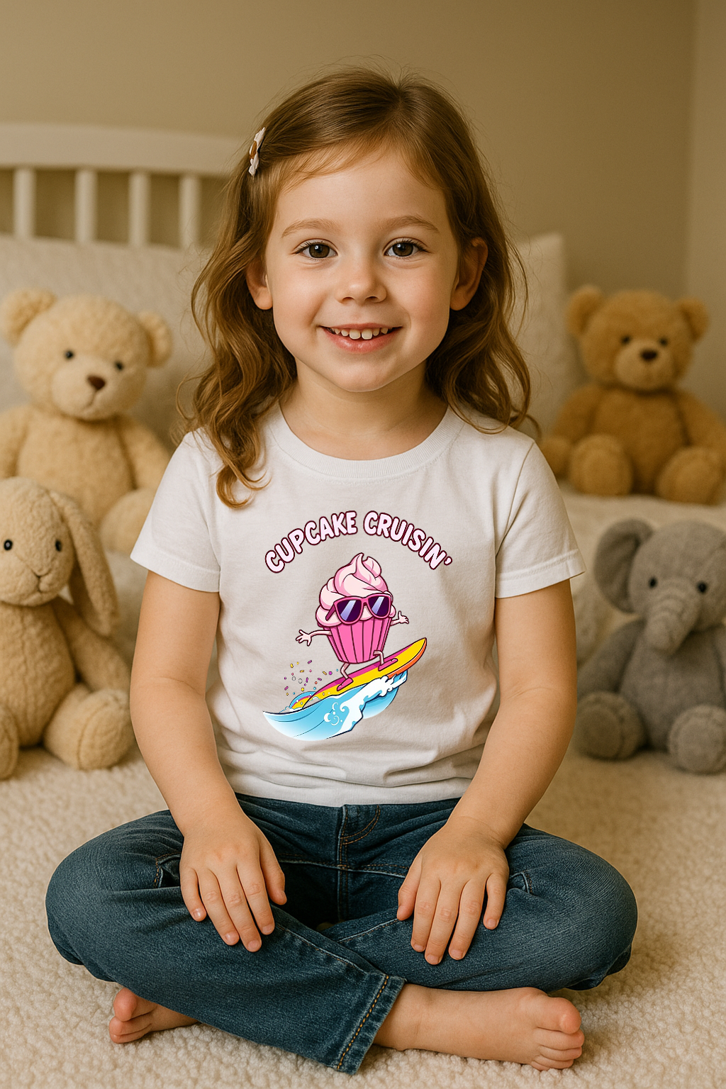 🧁 Cupcake Cruisin’ Tee – Ride the Sweet Wave! 🏄‍♂️