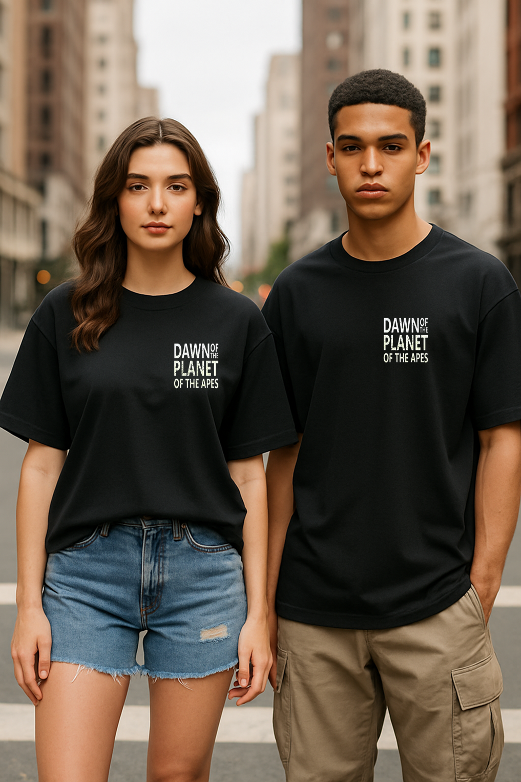 🦍 "DAWN RISES" Oversized Caesar Tee – Fearless. Fierce. Free. 🦍