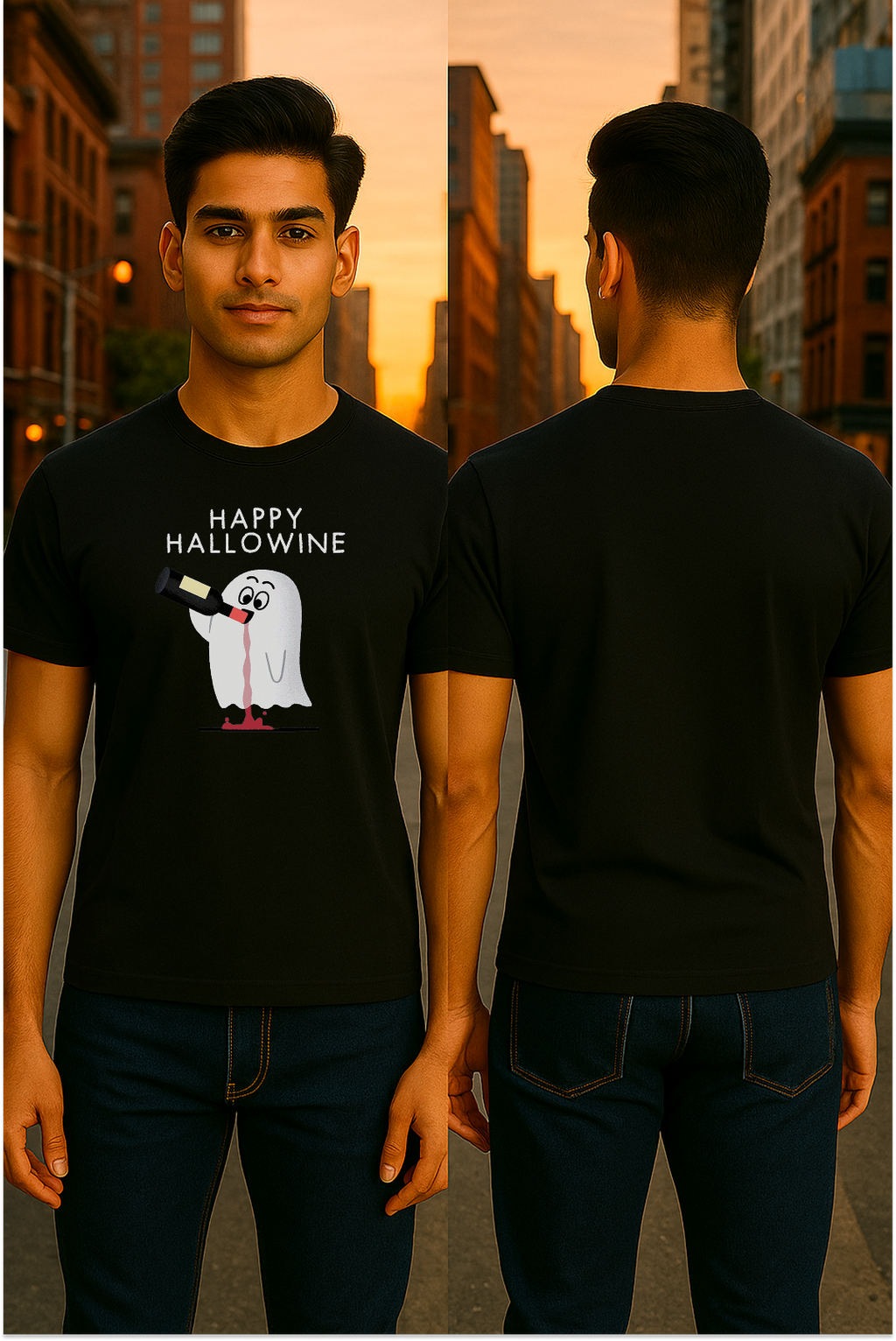 Unisex "Happy Hallowine" Tee 👻🍷 | 100% Cotton | Storm BRN