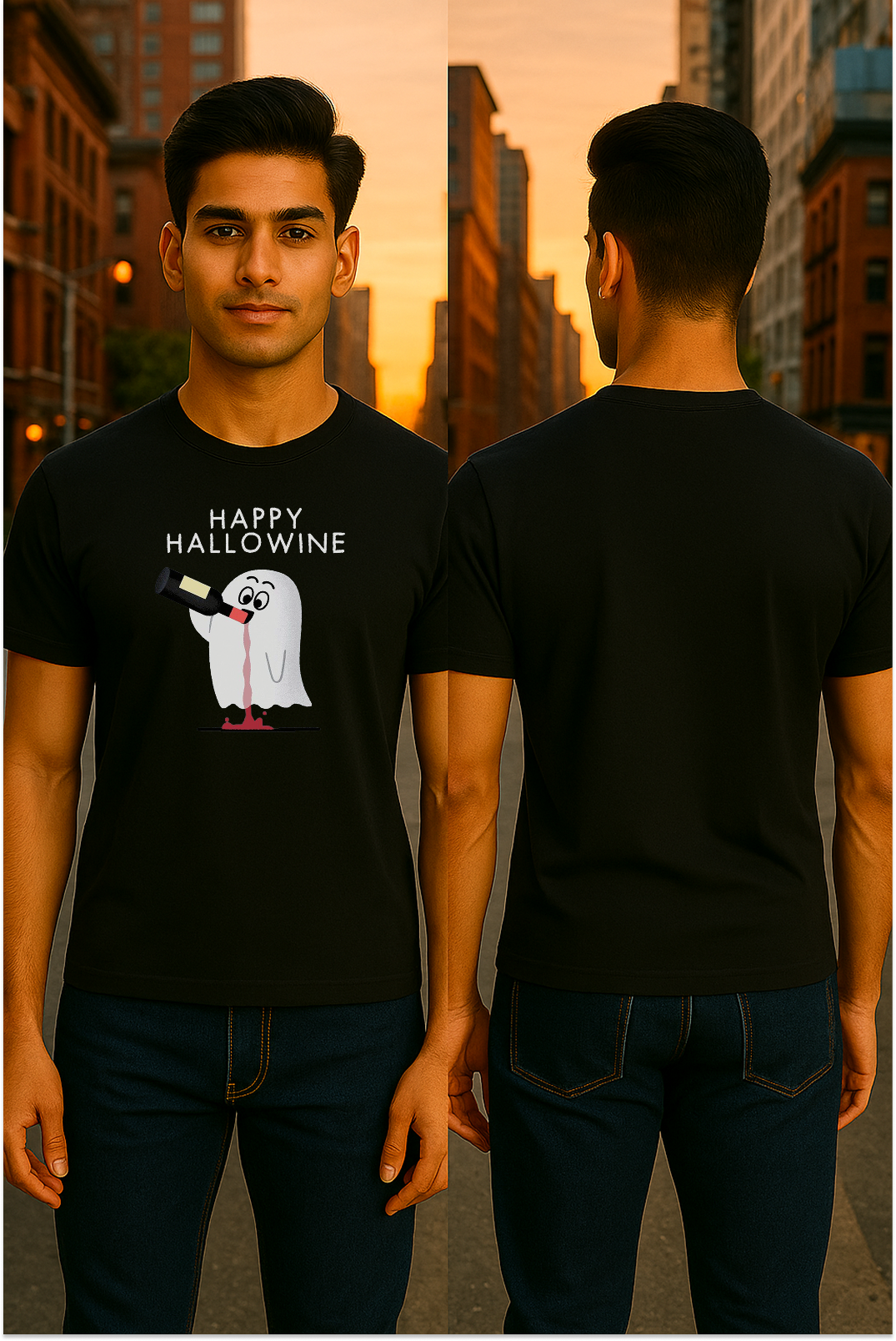 Unisex "Happy Hallowine" Tee 👻🍷 | 100% Cotton | Storm BRN