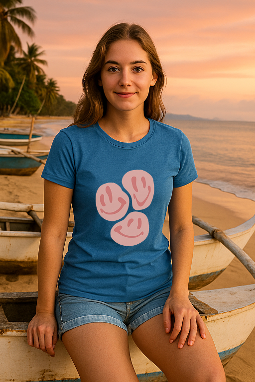 “Peachy Moods” Tee – Wear Your Smiles Out Loud