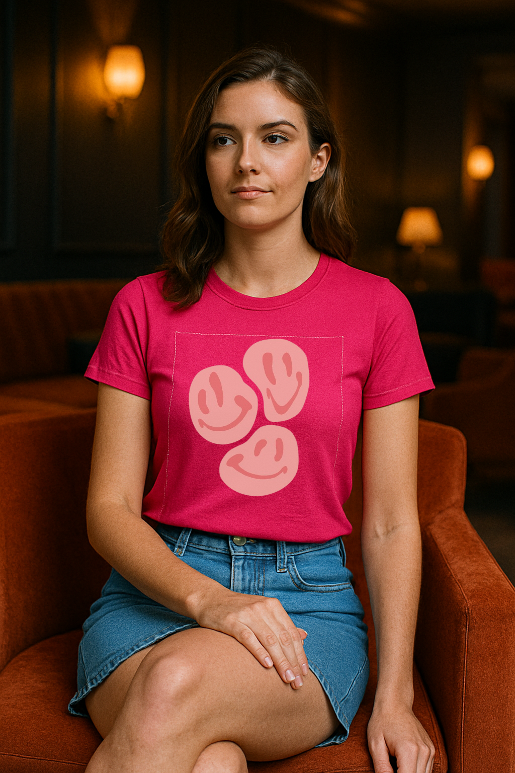 “Peachy Moods” Tee – Wear Your Smiles Out Loud