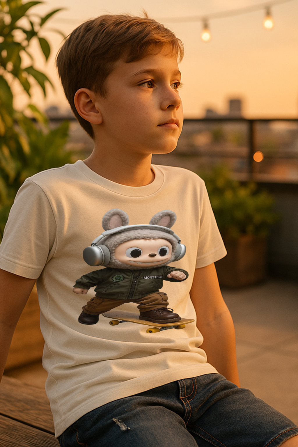 Skater Monster Regular Fit T-Shirt for Boys (0–13 Years)