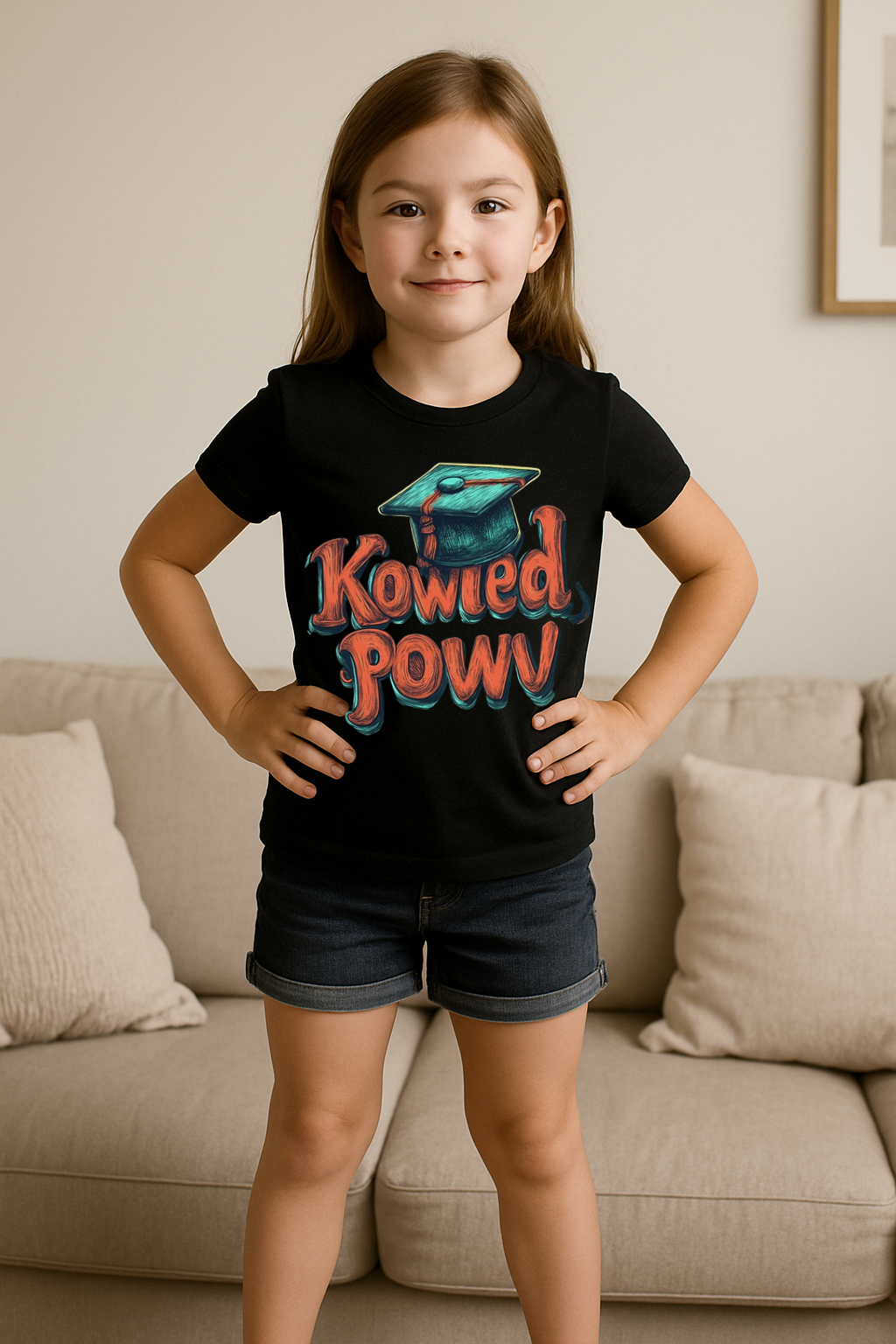 “Knowledge Power” Premium Kids Tee – Smart, Bold & Ready to Shine