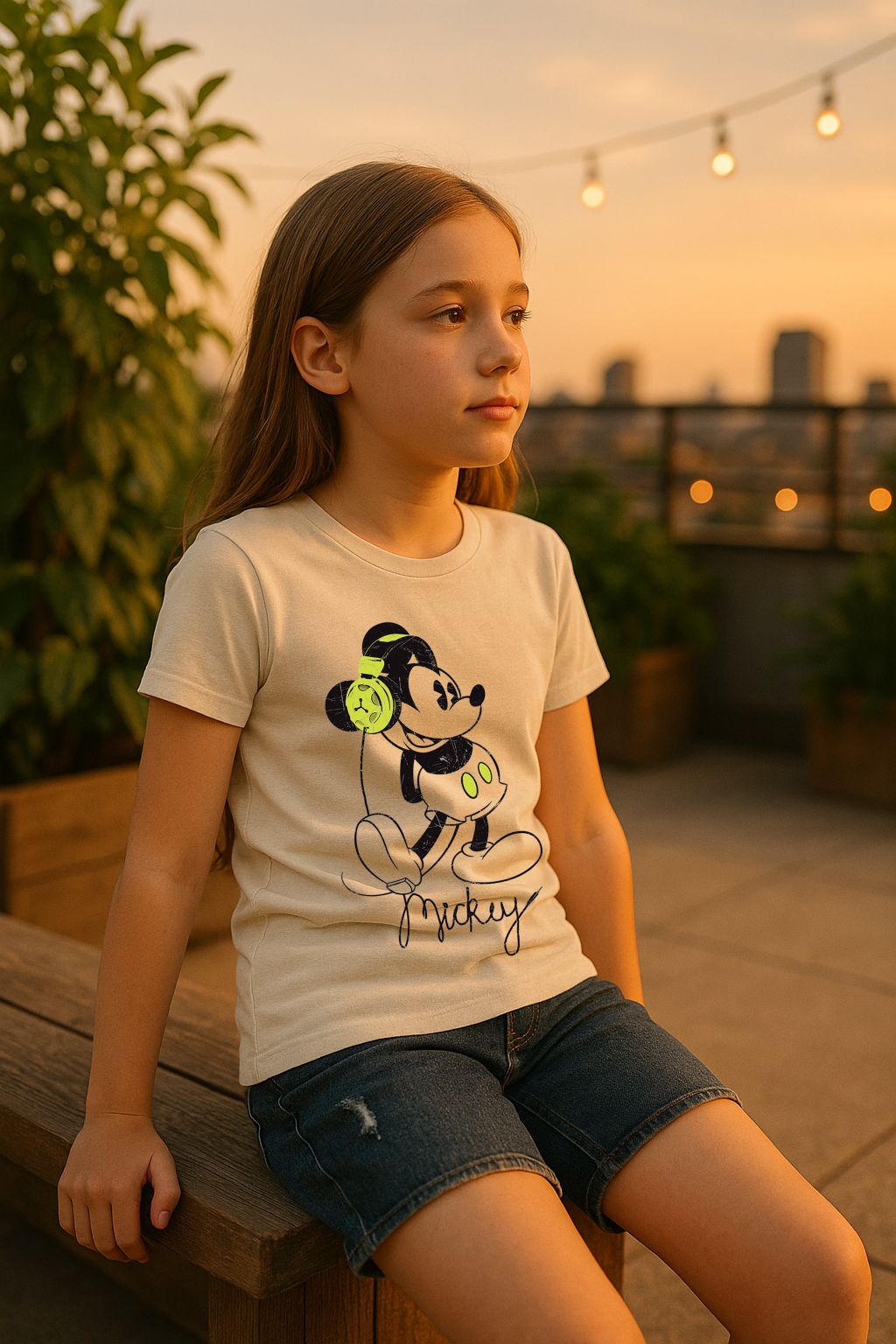 “Mickey Glow Beats” Tee 🎧💚 (See the size chart before choosing the size)