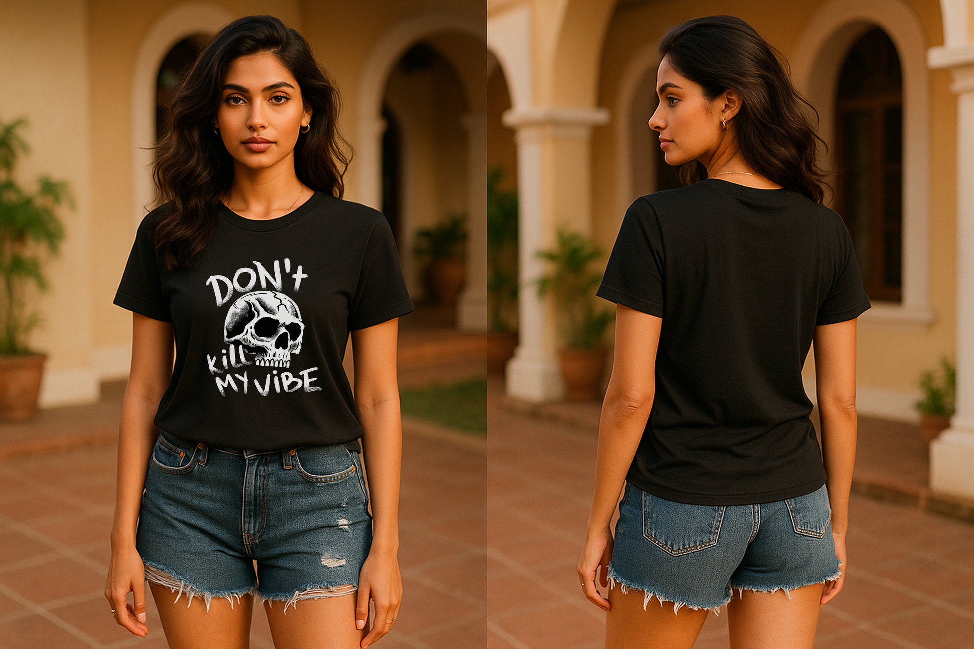 🔥 "Don’t Kill My Vibe" Tee – by Storm BRN 🖤💀