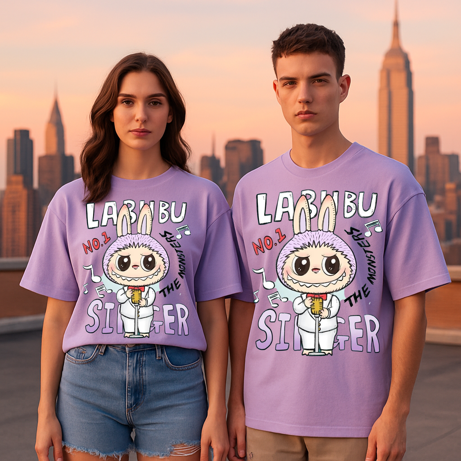 Labubu The Singer Oversized T-Shirt –  Fit for Teens & Adults