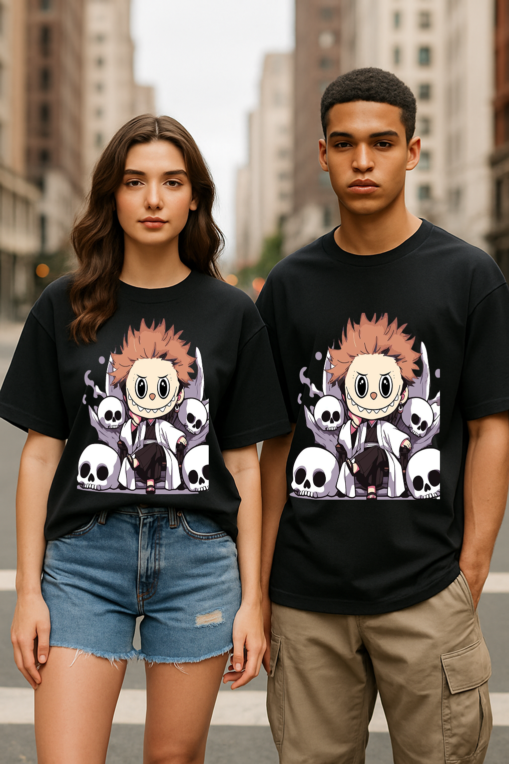Labubu Skull King Oversized T-Shirt – Unisex | Teens & Adults