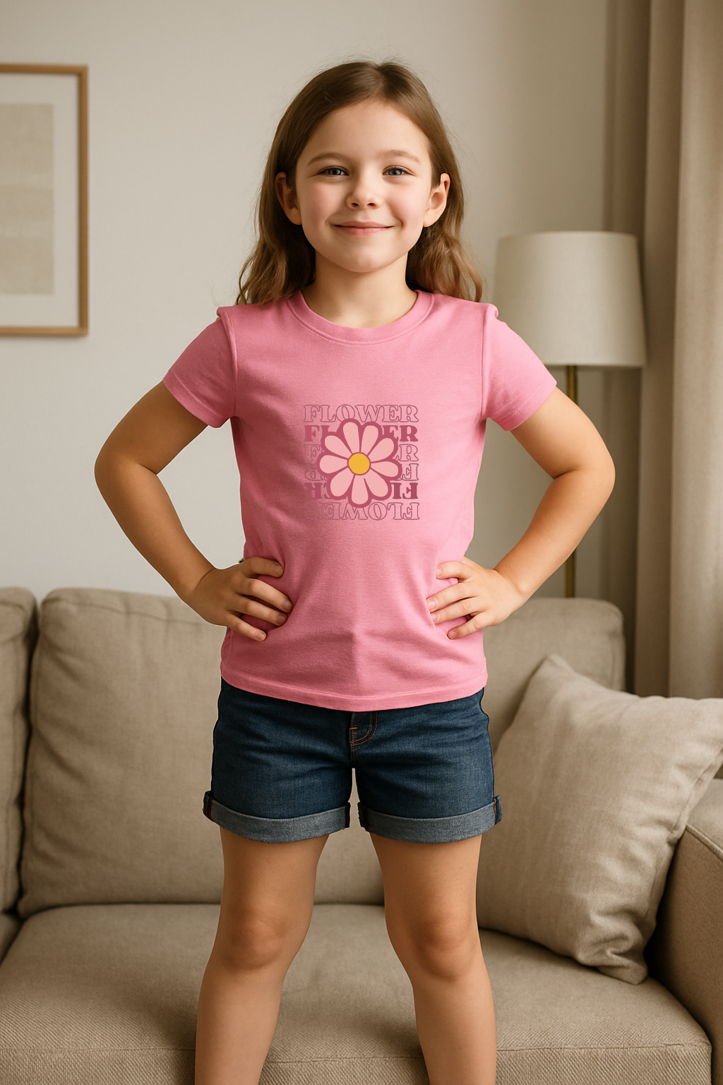 🌸 Flower Power Retro Tee – Ultra-Soft Cotton Comfort 🌸