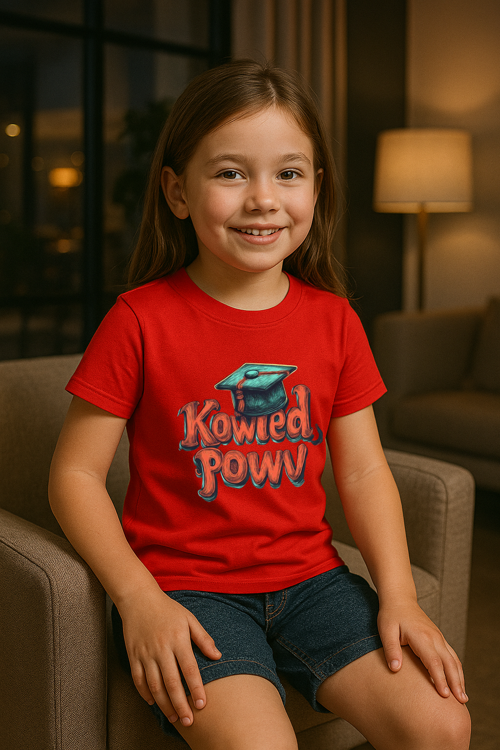 “Knowledge Power” Premium Kids Tee – Smart, Bold & Ready to Shine