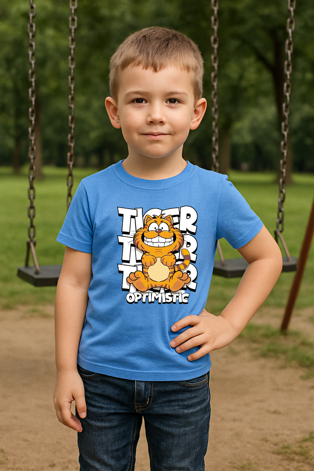 🐯 Tiger Trrr – Stay Pawsitive Tee 🌟