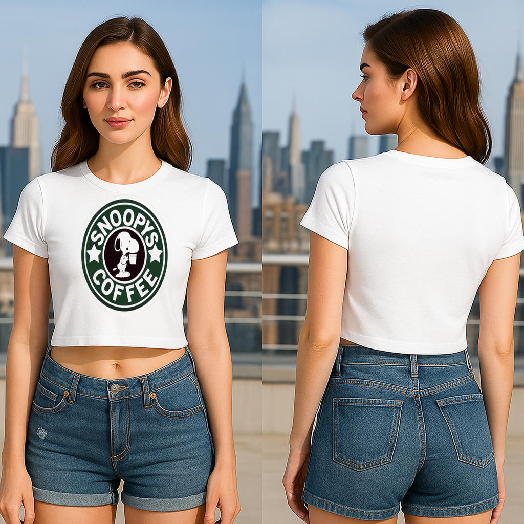 “Snoopy’s Brew – Coffee Club Crop Tee”