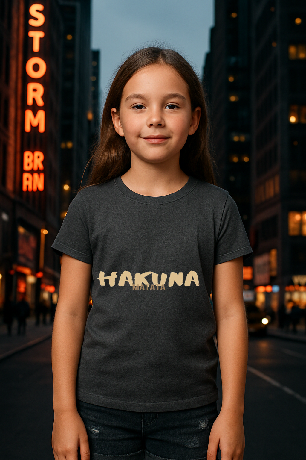 Hakuna Matata Double-Sided Tee – Carefree Vibes, Front to Back