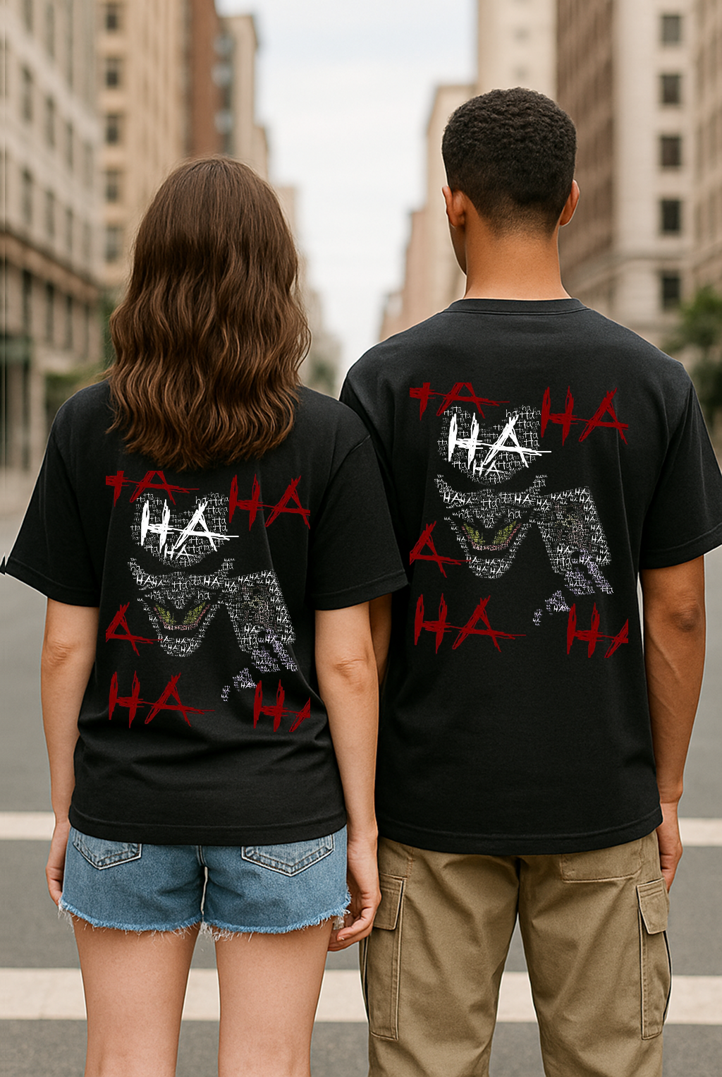 “JOKER LAUGHS” Oversized Unisex T-Shirt – Inspired by the Iconic Hollywood Villain