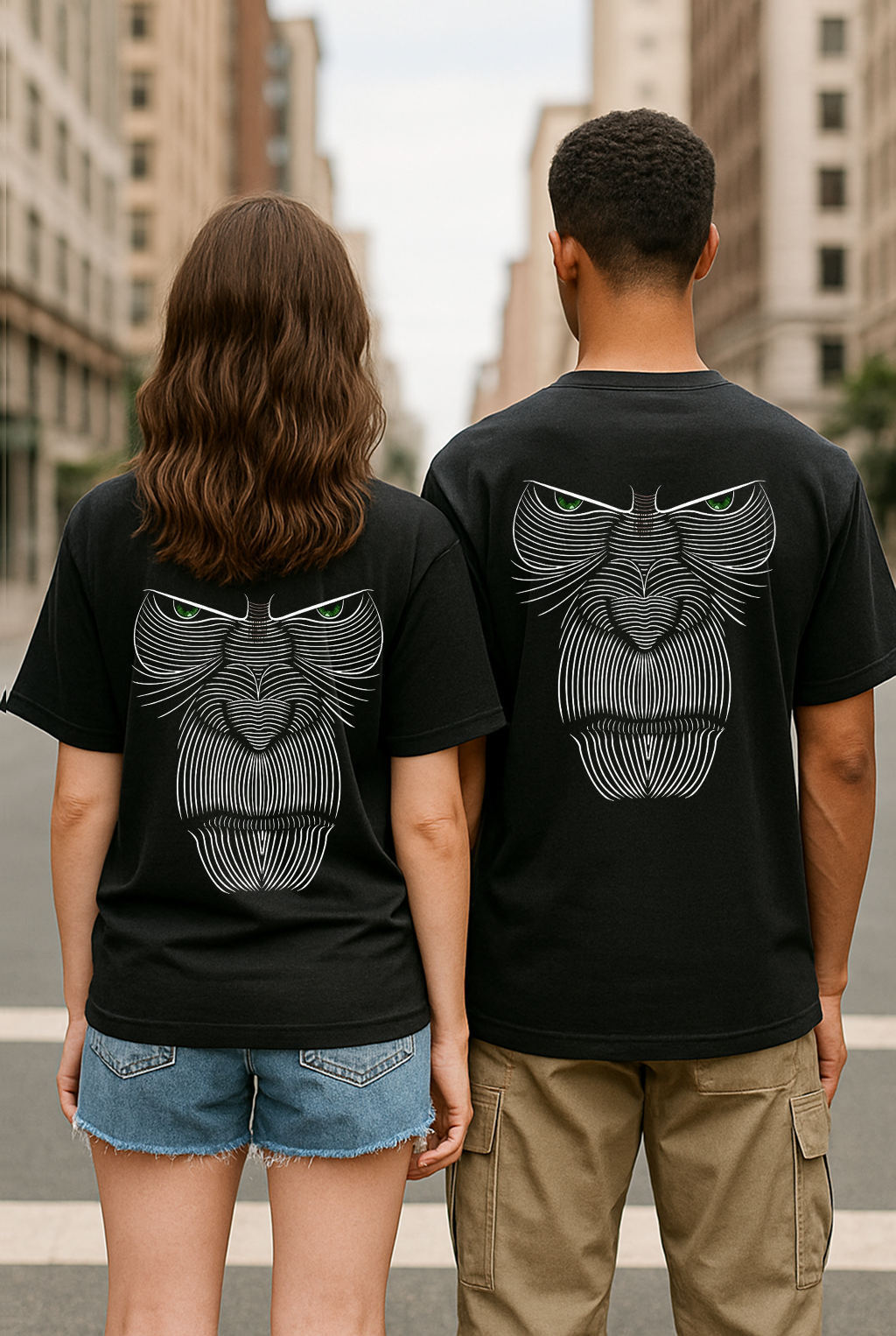 🦍 "DAWN RISES" Oversized Caesar Tee – Fearless. Fierce. Free. 🦍