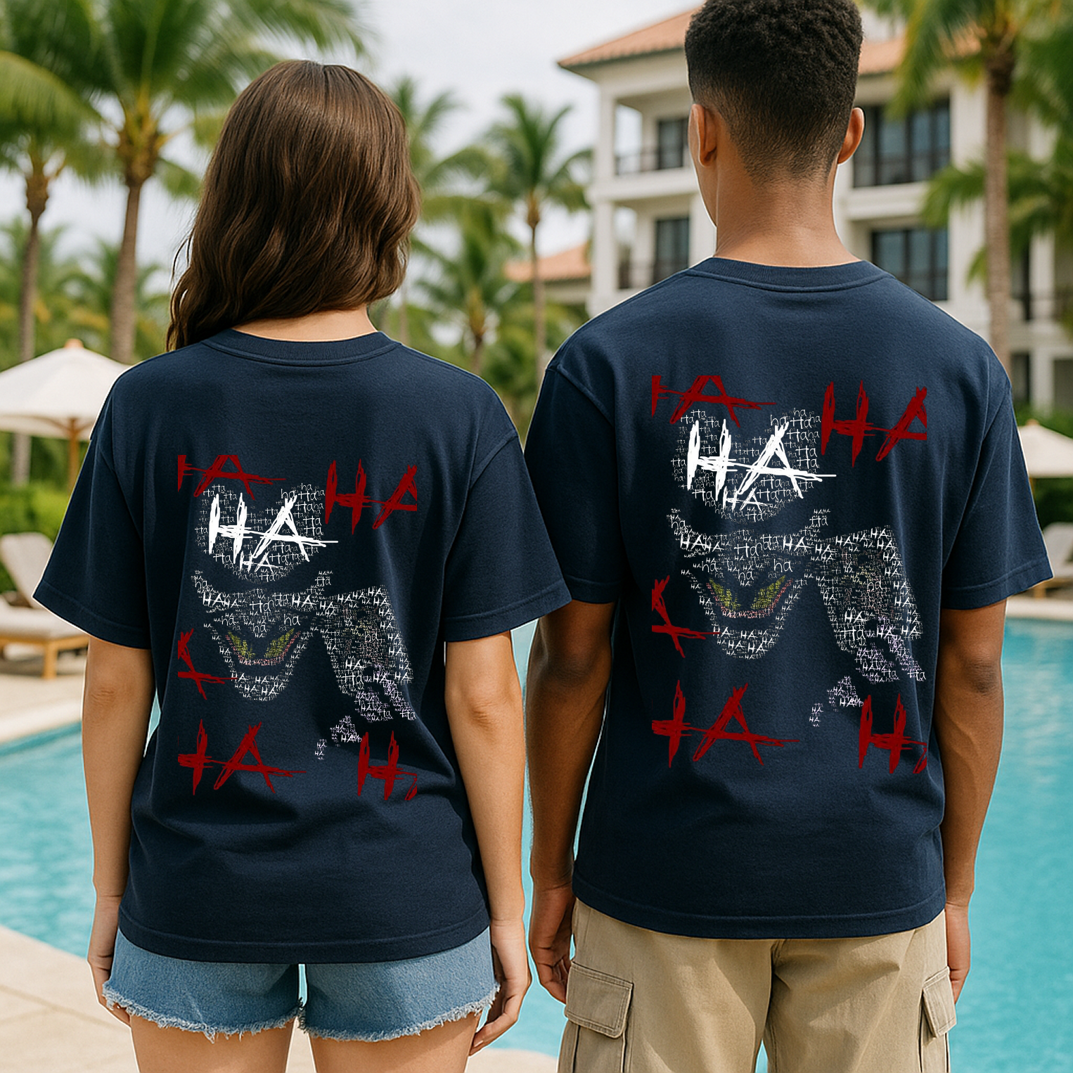 “JOKER LAUGHS” Oversized Unisex T-Shirt – Inspired by the Iconic Hollywood Villain