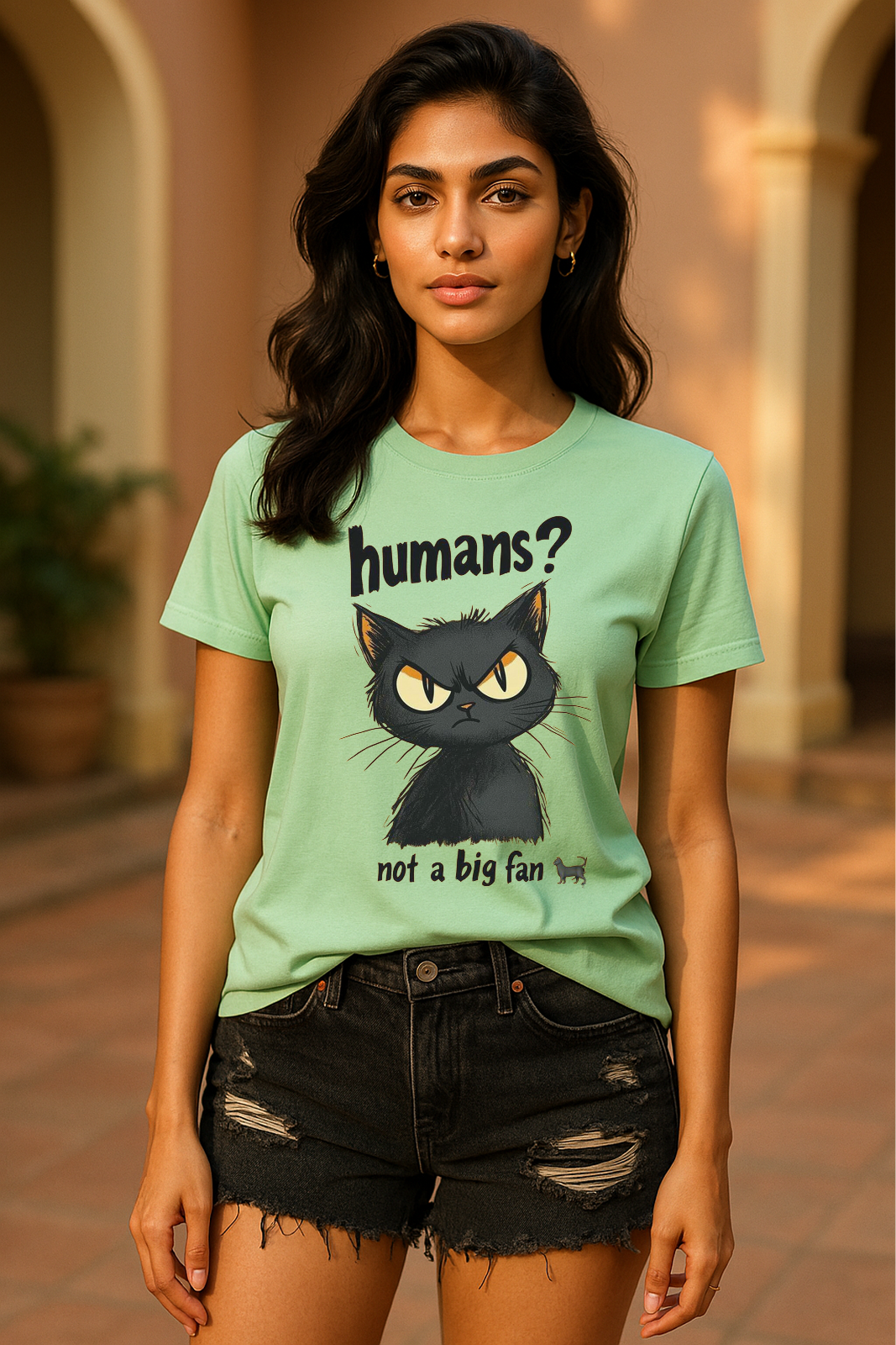 Humans? Not a Big Fan Tee | Grumpy Cat Core