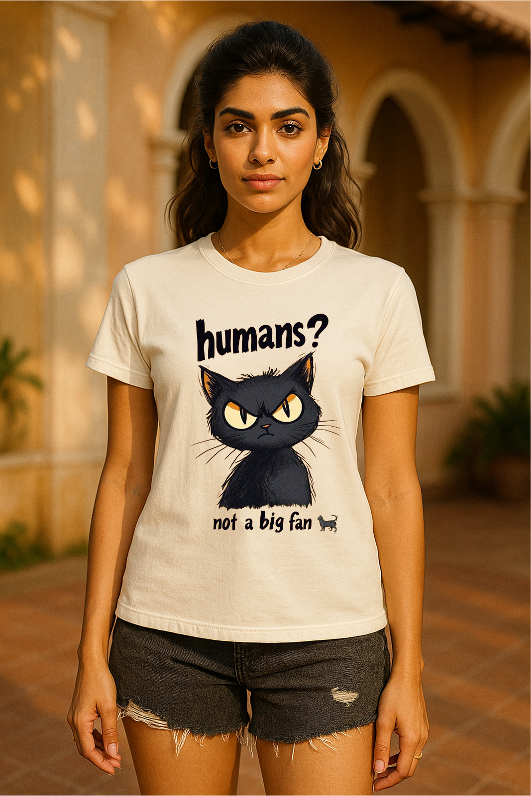 Humans? Not a Big Fan Tee | Grumpy Cat Core