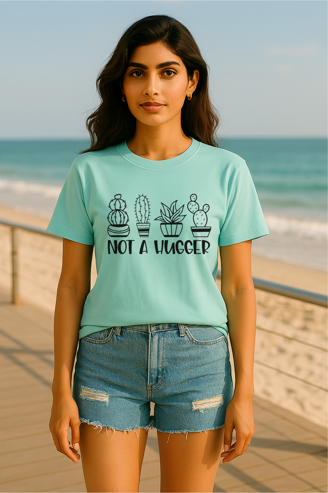 🌵 Not a Hugger Tee | Cactus-Core for the Emotionally Distant