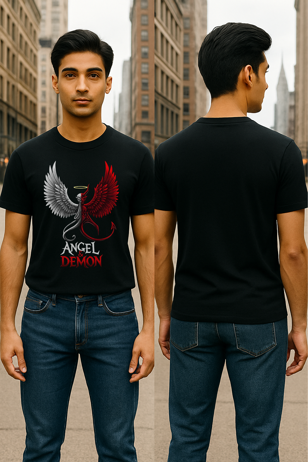 😈😇 ANGEL x DEMON Tee – by STORM BRN 🖤🔥