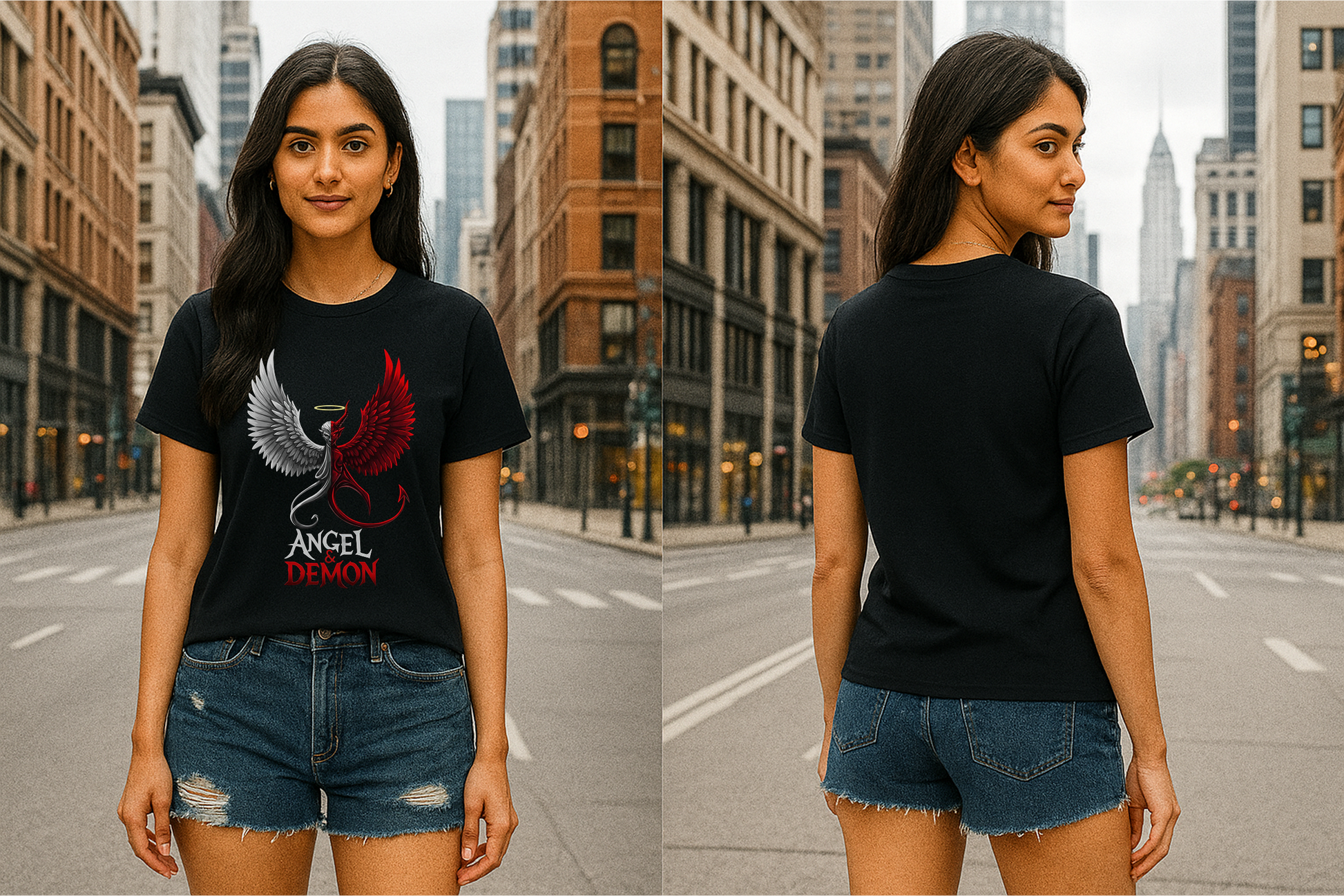😈😇 ANGEL x DEMON Tee – by STORM BRN 🖤🔥