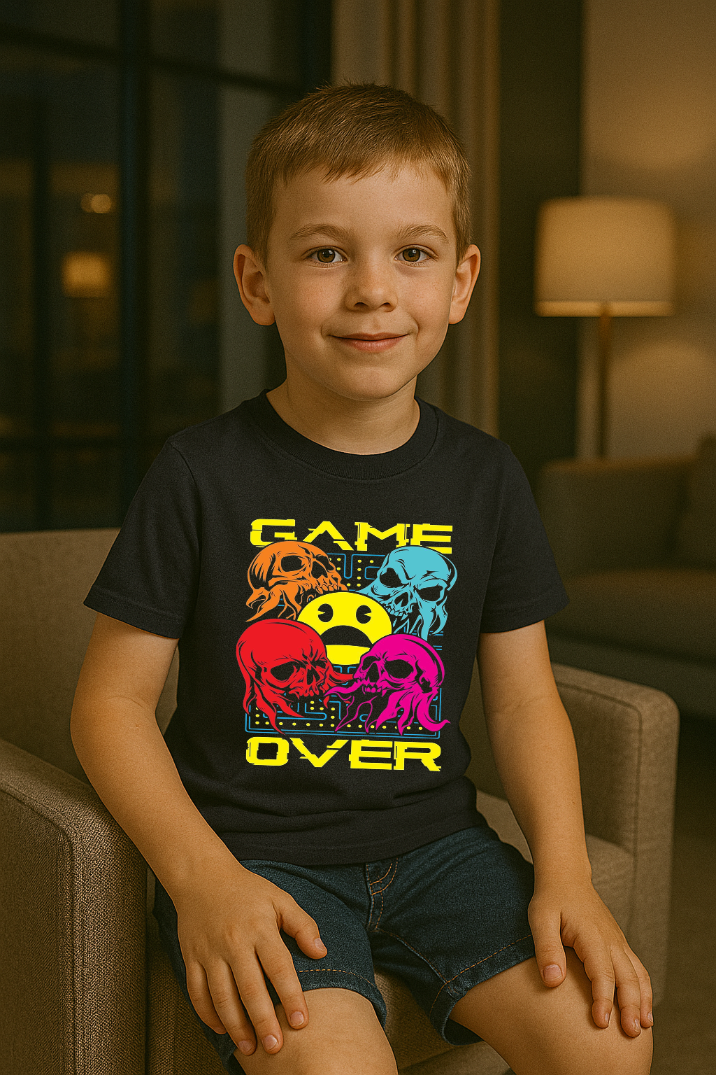"Skull Mode 🕹️ Game Over Tee"