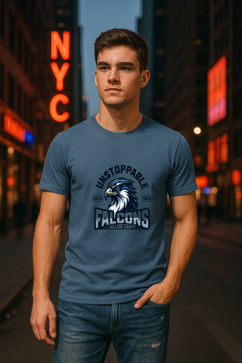 Unstoppable Falcons College Camps Tee – Athletic Edition