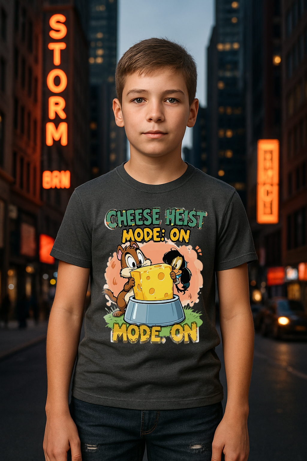 “Cheese Heist Mode: ON” – Ultimate Mischief Tee