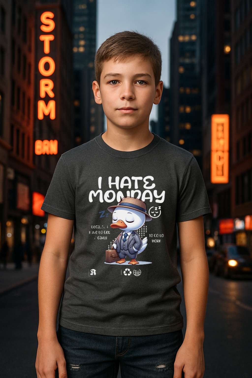 "I Hate Monday" Kids Tee – Bold, Fun & Comfy!
