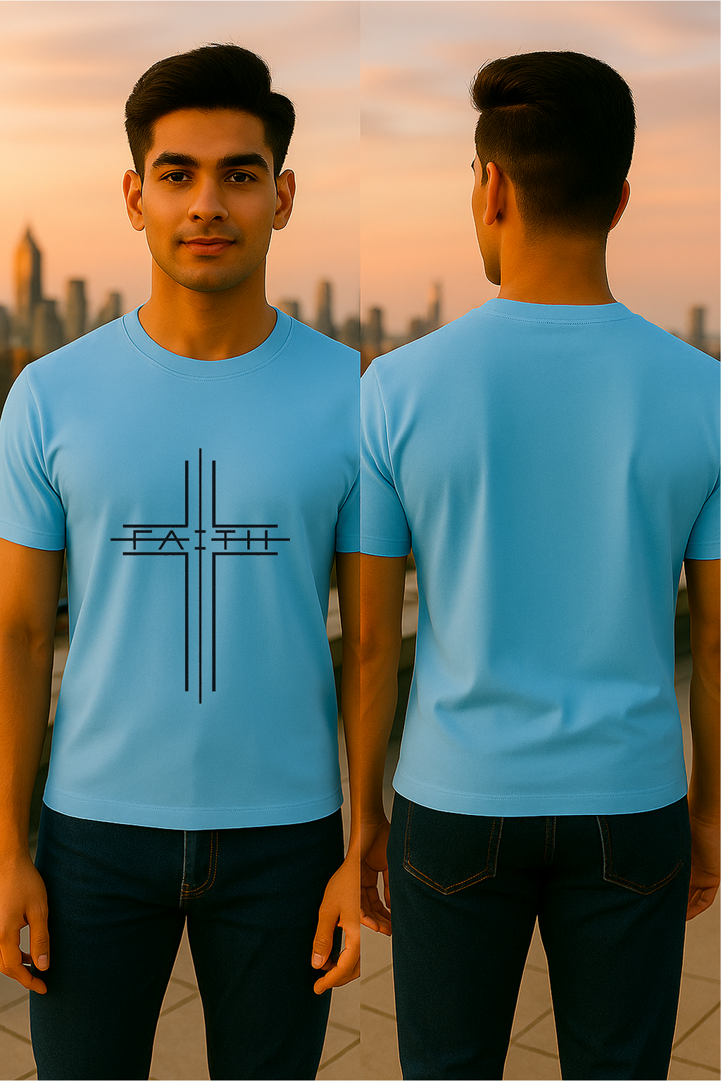 ✝️💎 Storm BRN – FAITH Skyline Tee 💎✝️