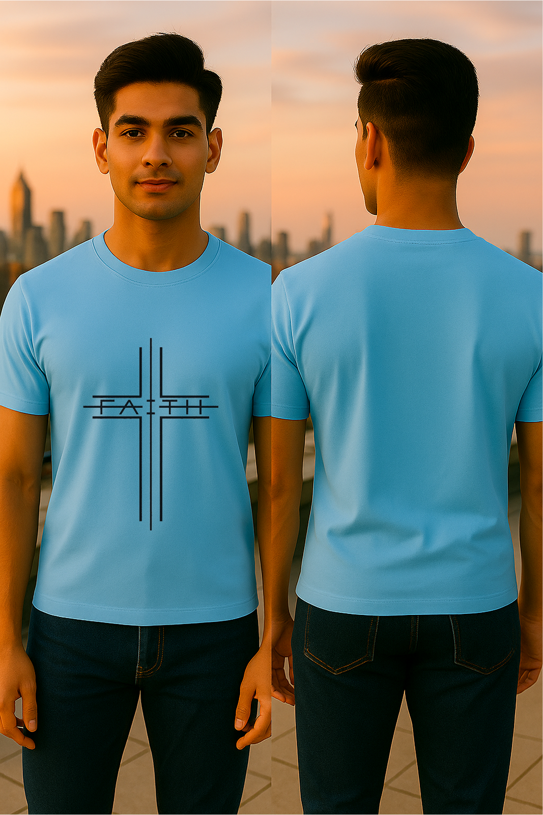 ✝️💎 Storm BRN – FAITH Skyline Tee 💎✝️