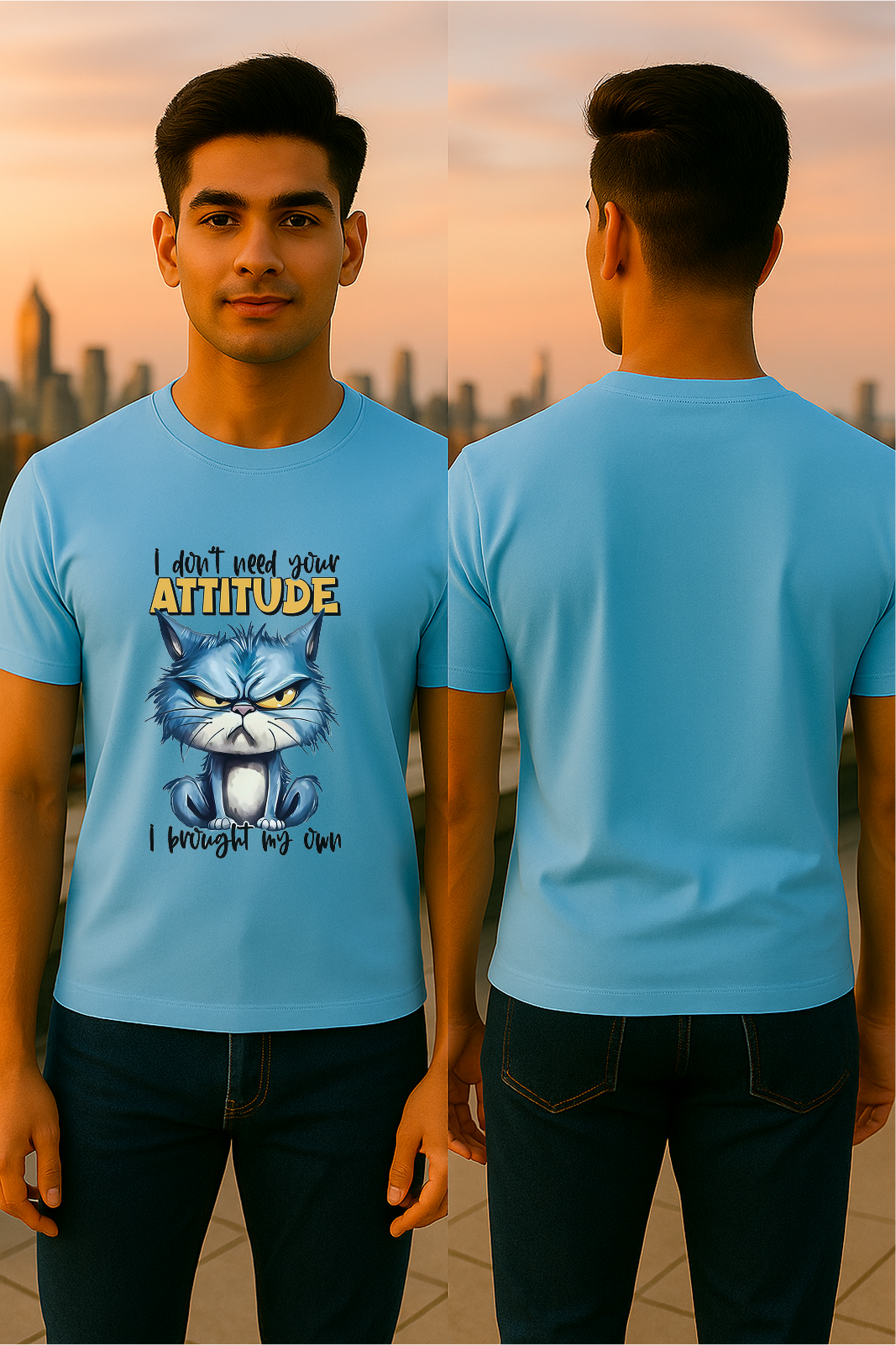👕 "I Don’t Need Your Attitude" Grumpy Cat Tee – Unisex | Regular Fit | 100% Cotton