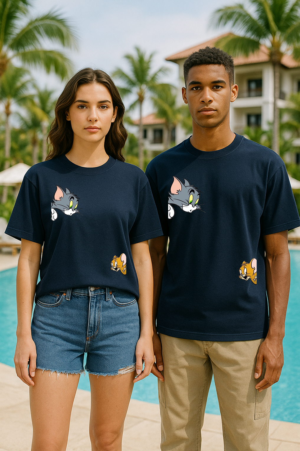 🐱🐭 Storm Brn Oversized Tom & Jerry Tee – Front Print Only (See the size chart before choosing the size)