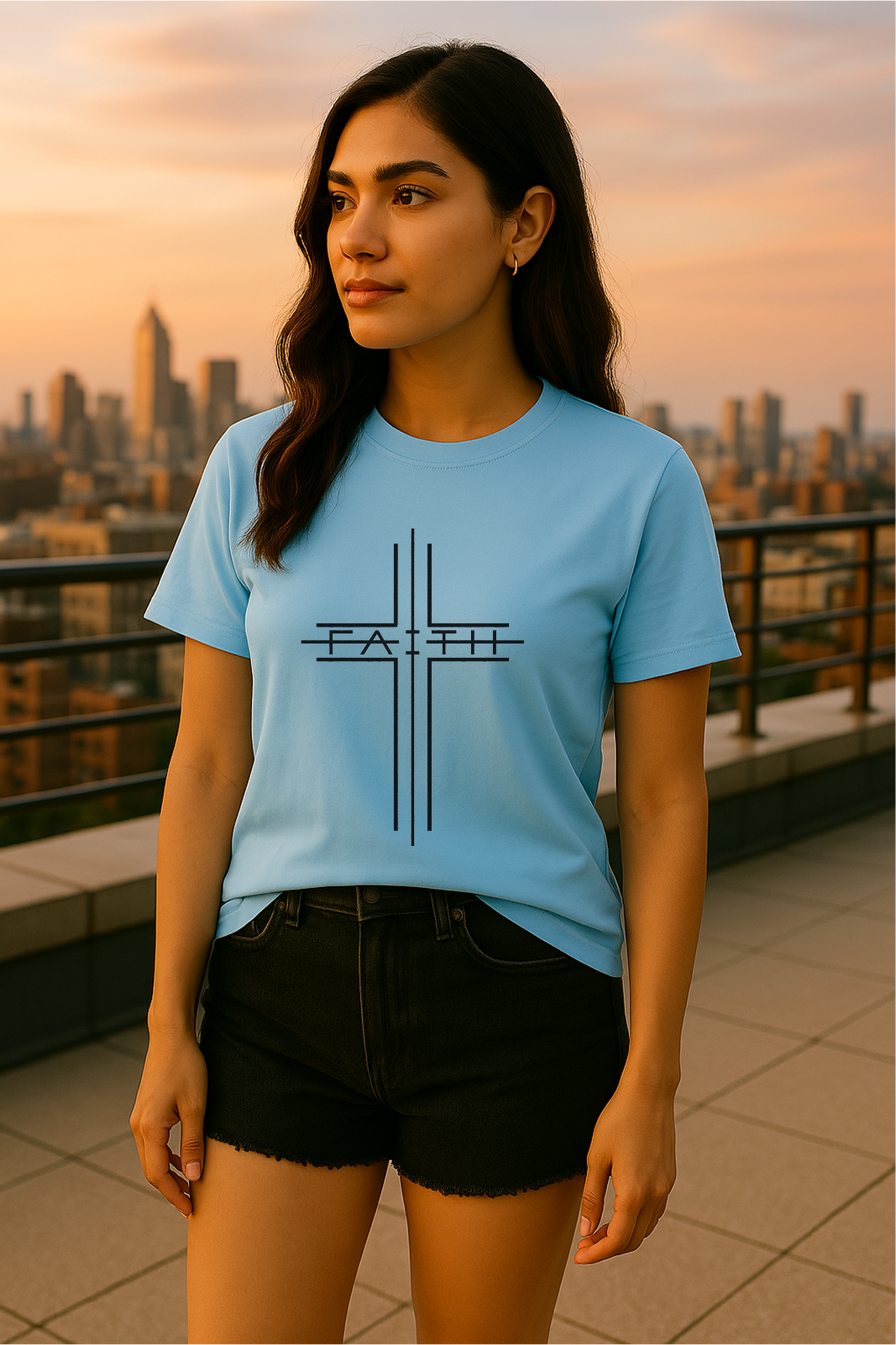 ✝️💎 Storm BRN – FAITH Skyline Tee 💎✝️