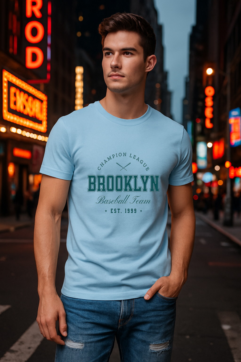 Brooklyn Champion League Tee ⚾🏆 “Est. 1999 – Still Swingin’ Strong”