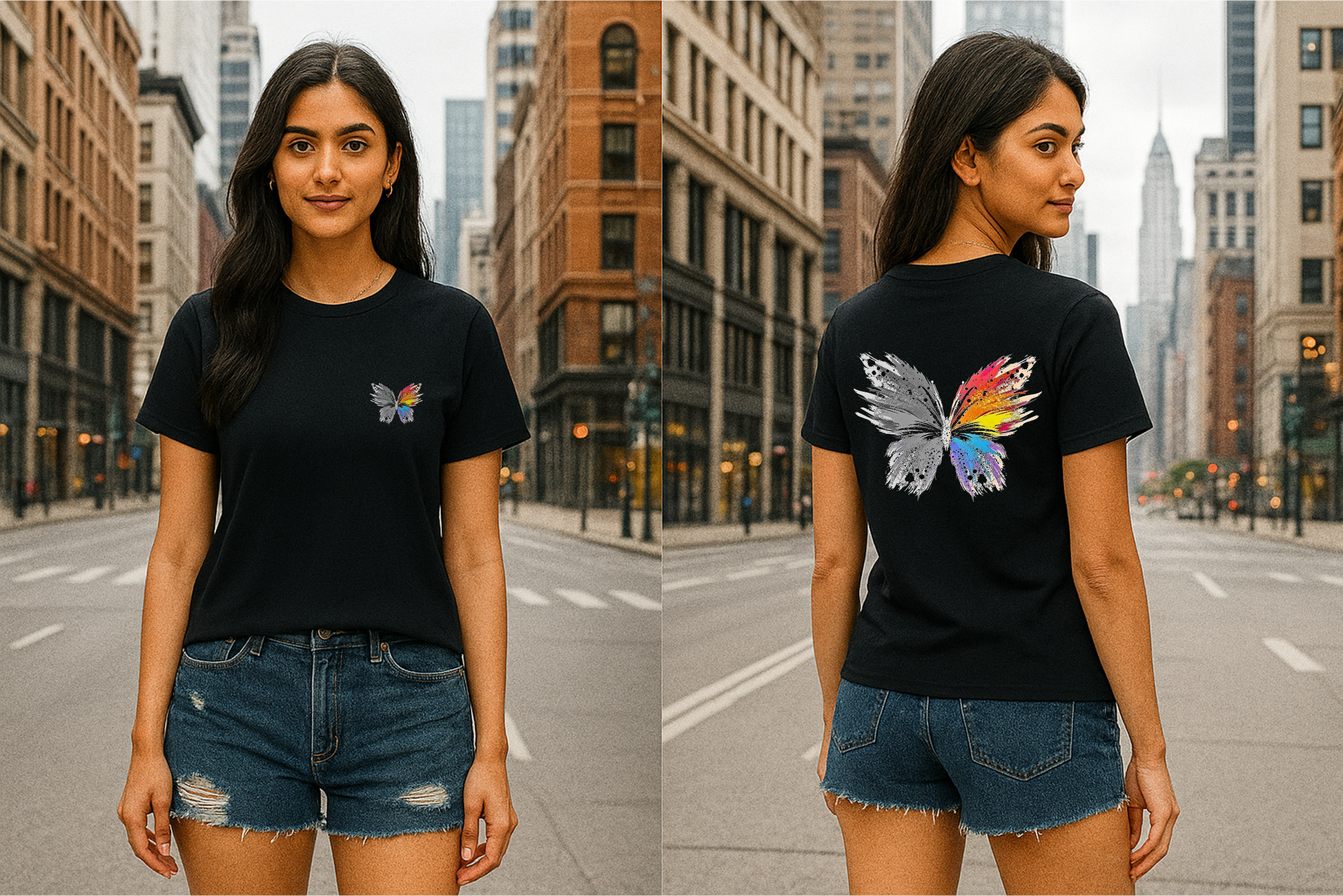 🦋🌌 Storm BRN – Monarch Fade Tee 🌌🦋