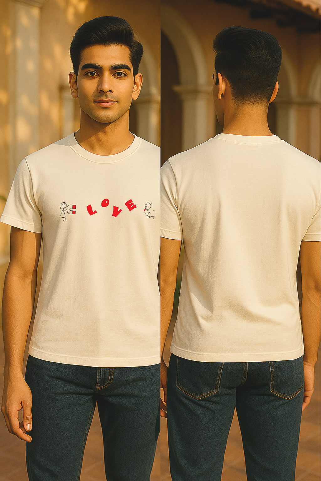 LOVE Magnet Tee 💌 | Unisex Regular Fit 100% Cotton