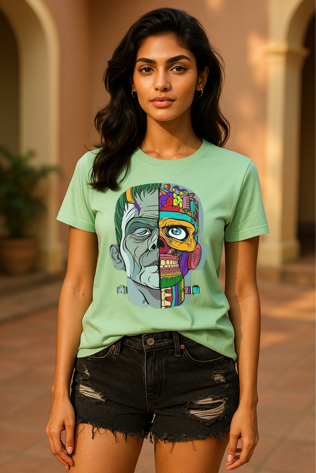 💚 HALF DEAD, FULL DRIP – FrankenPop Tee 💚