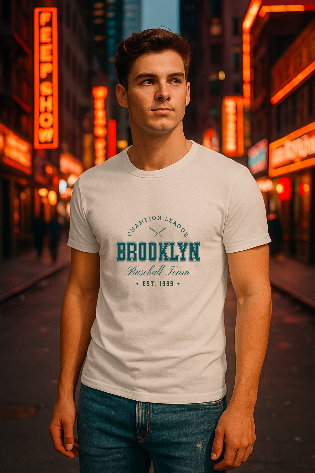 Brooklyn Champion League Tee ⚾🏆 “Est. 1999 – Still Swingin’ Strong”